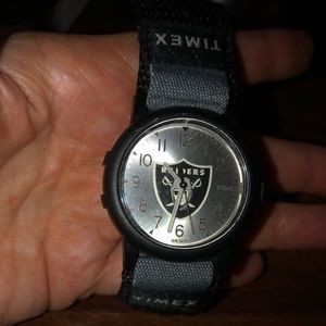 Mens TIMEX NFL comfort band RAIDERS watch fits most